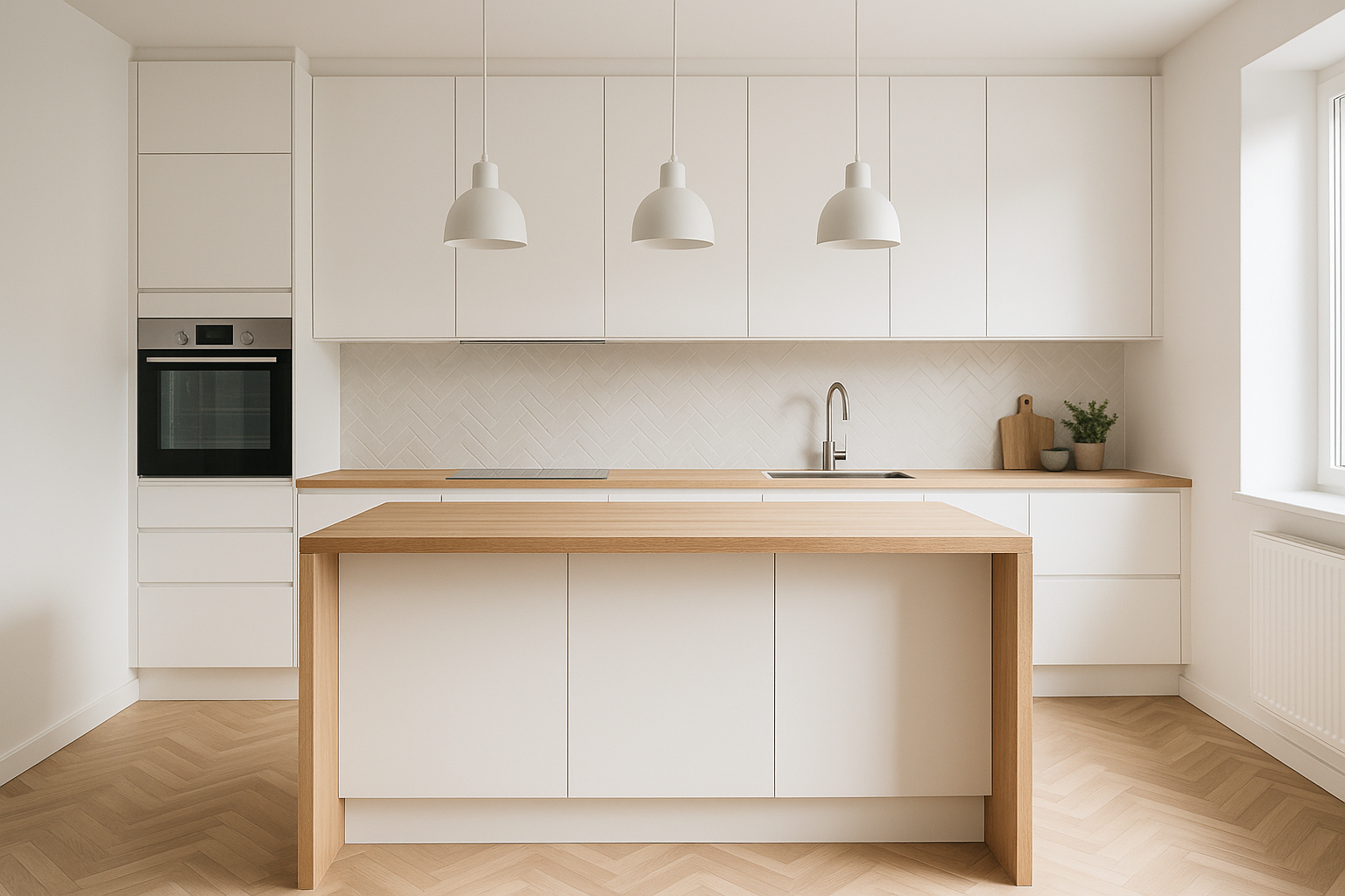 Moderne køkken med ø-løsning